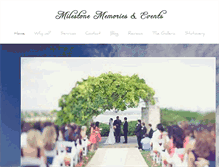 Tablet Screenshot of milestonememoriesandevents.com